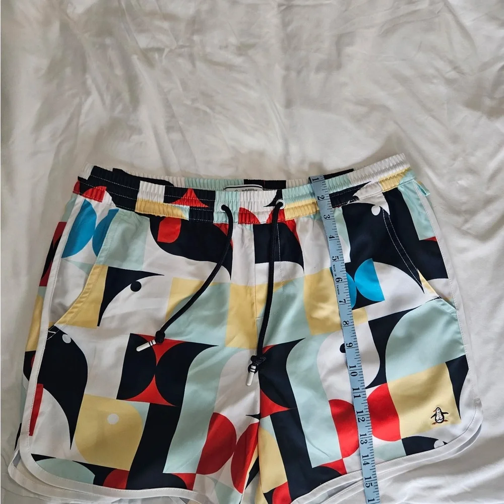 Original Penguin Colorful Geometric Swim Trunks - Picture 2 of 4